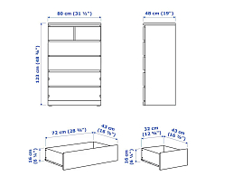 Изображение товара Комод Мальм 26 beige ИКЕА (IKEA) на сайте adeta.ru