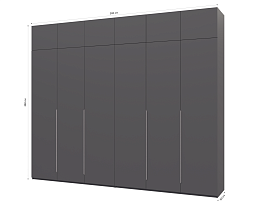 Изображение товара Распашной шкаф Пакс Альхейм 26 grey (silver) ИКЕА (IKEA) на сайте adeta.ru